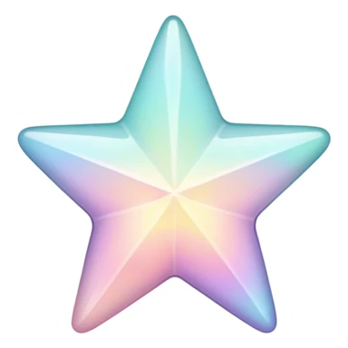 Pastel transparent star sticker