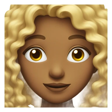 Just face with a girl curly hair wink sticker