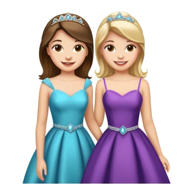 girls in a prom sticker