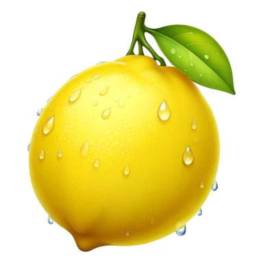 a lemon with dewdrops sticker