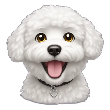 A happy bichon sticker