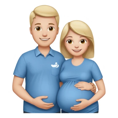 one man is pregnant. one man is not. sticker