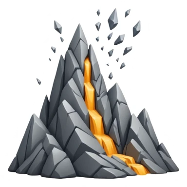 Rocks falling from mountain sticker