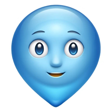 speech bubble with a blue teardrop sticker