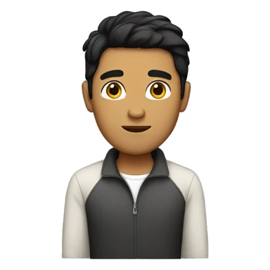 tan guy with black hair sticker