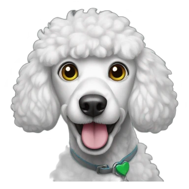 White poodle as murloc sticker