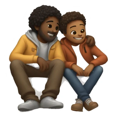 cozy moment between friends sticker