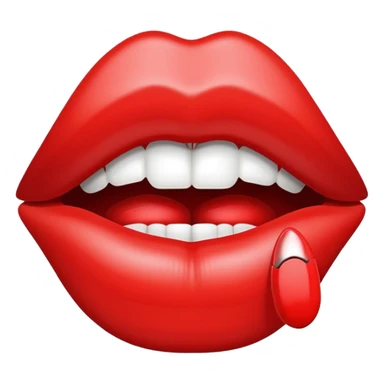 Lipstick mark kiss sticker