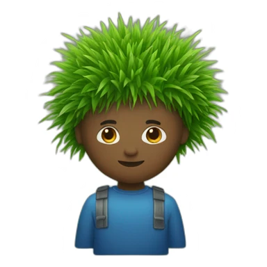 Grass gravel person  sticker