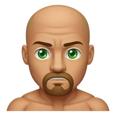Green eyes caucasian boxer bald goatee sticker