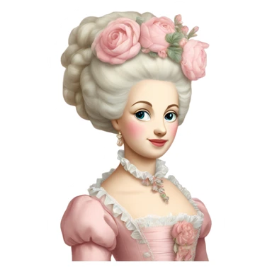 Dainty floral soft pink marie antoinette painting sticker