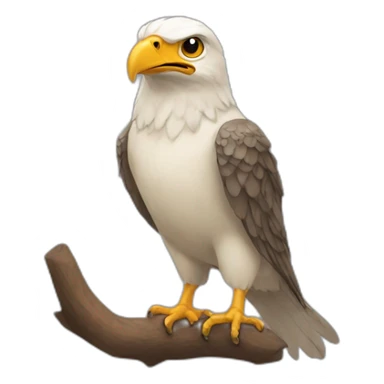 Una águila vestida de ratero sticker