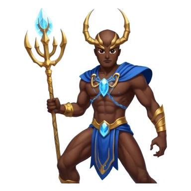 spider god with Poseidon trident sticker