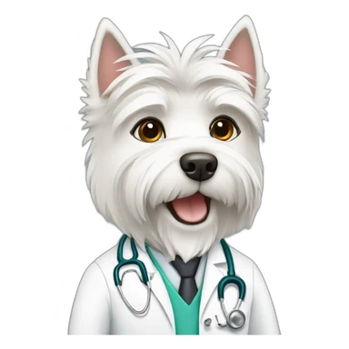 west highland terrier doctor sticker