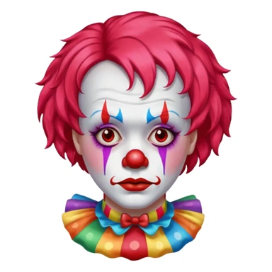 red glitter clown retarded sticker