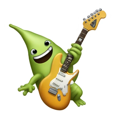 Happy slug playing electric guitar sticker