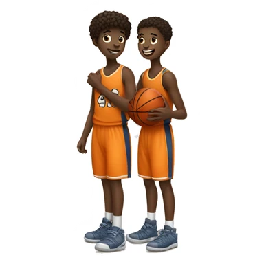 Two boys loving eachother but one plays basketball  sticker