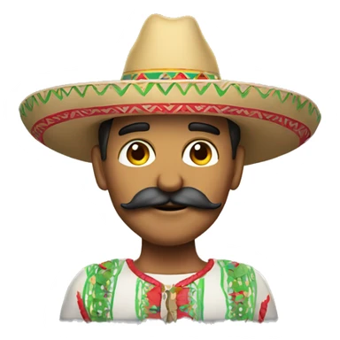 Mexican with a mustache and sombrero named Raphael  sticker