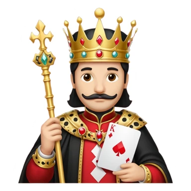 Solitaire card king sticker