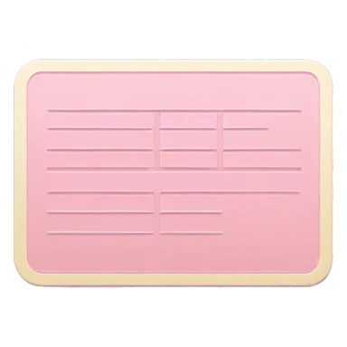 Light pink library card sticker