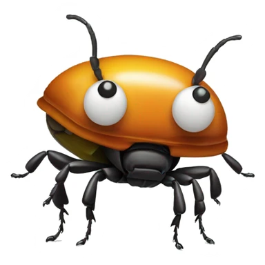 Beetle with a juice box sticker