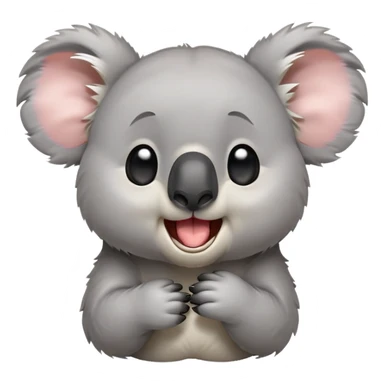 cinematic-cute-yawning-koala-portrait-emoji,-head-tilted-slightly-with-a-dramatic,-wide-open-yawn,-showcasing-a-soft,-downy-grey-fur-with-drooping-ears-and-round-eyes-barely-open-in-drowsy-contentment,-simplified-yet-irresistibly-adorable sticker