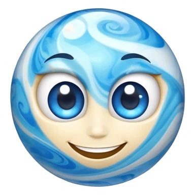*"A vibrant blue marble character with a glossy, semi-transparent surface that reflects light beautifully. The character has wide shiny eyes filled with energy, a cheerful smile showcasing its personality, and playful details like swirls and textures that emphasize its glassy and polished appearance. It stands out against a clean, neutral background, focusing entirely on its unique charm and vibrant essence."*
M&M karakteri görseli oluştur sticker