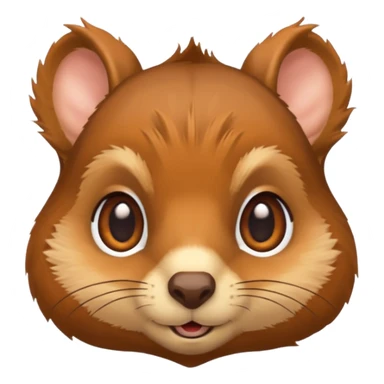 Squirrel face emoji sticker