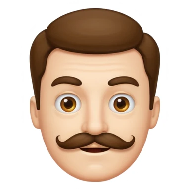 Silly with moustache sticker