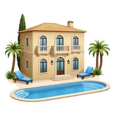 villa with pool sticker