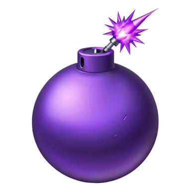 bomba con chispa morada sin cara sticker