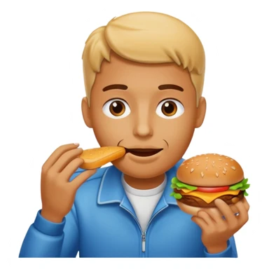 comiendo hamburguesa sticker