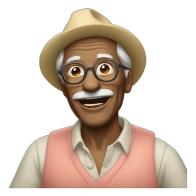 Old man partying like there's no tomorrow sticker