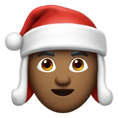 white spartan male wearing red santa hat sticker