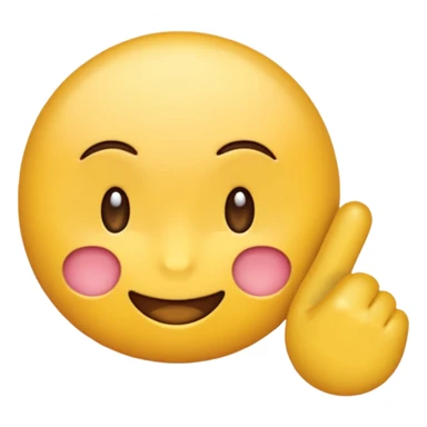 một emoji cảm xúc hạnh phúc, chỉ gồm 2 con mắt,  mắt trắng, má hồng sticker