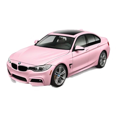 Pastel Pink BMW  sticker