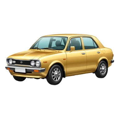 Golden Corolla car emoji sticker