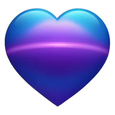 heart shape purple and blue Saturn planet sticker