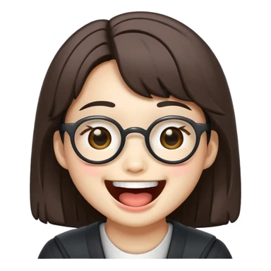 traditional Korean dokkaebi playfully laughing, cute and simple, Slack emoji style sticker