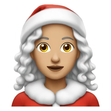 White woman as santa claus sticker
