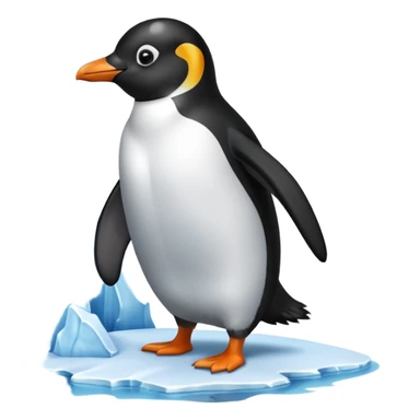 penguin on the iceberg sticker