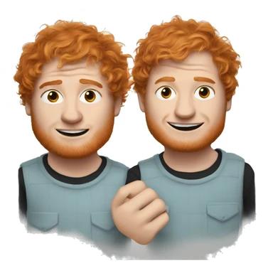Ed Sheeran with 2 heads sticker