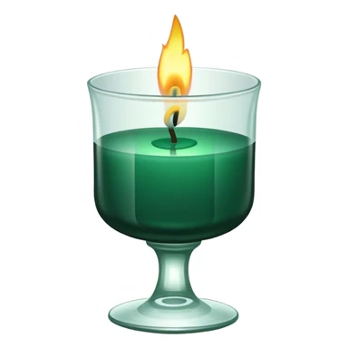 dark emerald candle in cup sticker