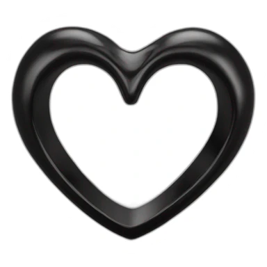 Anillo de corazon negro sticker