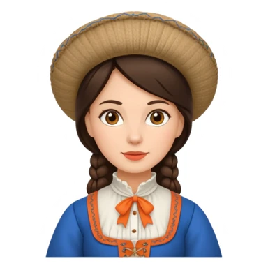 brunette woman with traditional dutch clothing sticker