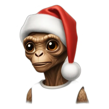 E.T  dress like santa claus  sticker