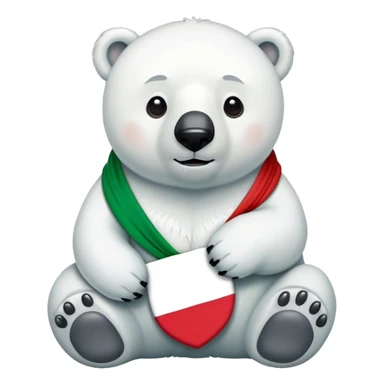 Italian polar bear sticker