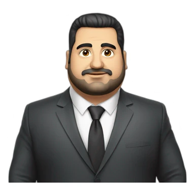 artash asatryan armenian singer , fat , wearing suit, face only  sticker