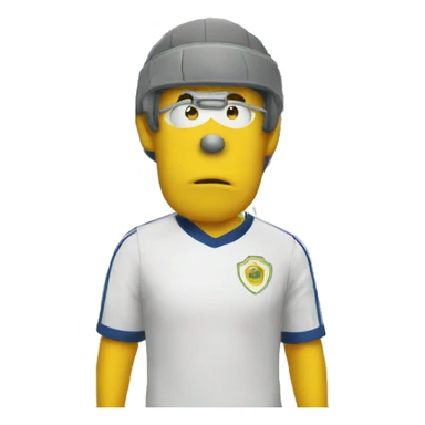 Homer at kick off soccer sticker