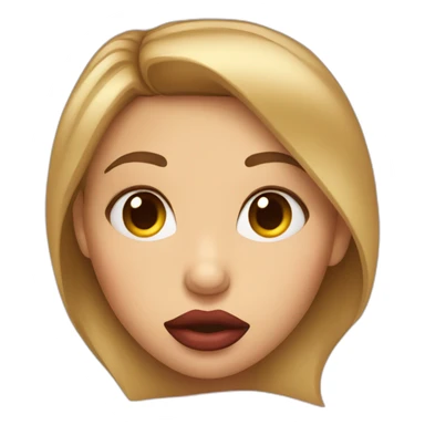 Girl with puckered lips sticker